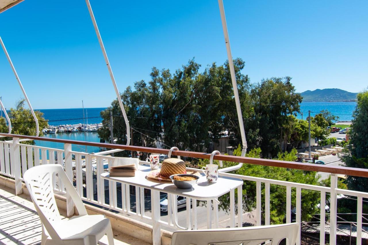 Lavish & Spacious Apt With Stunning Seaview, 10 Min Ath Airport Artemida  Exteriér fotografie